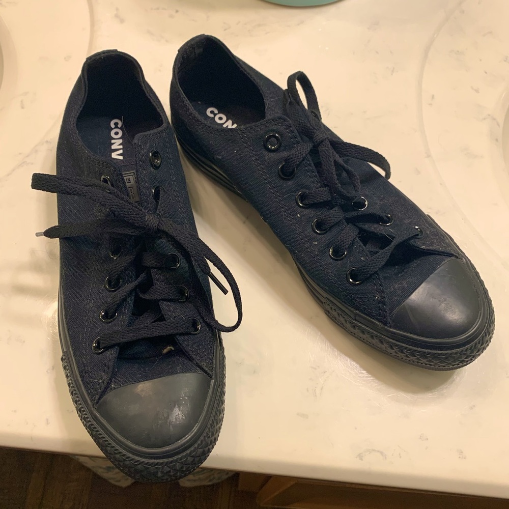 Black on black converse